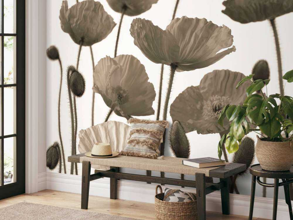 Dunkle Mohnblumen