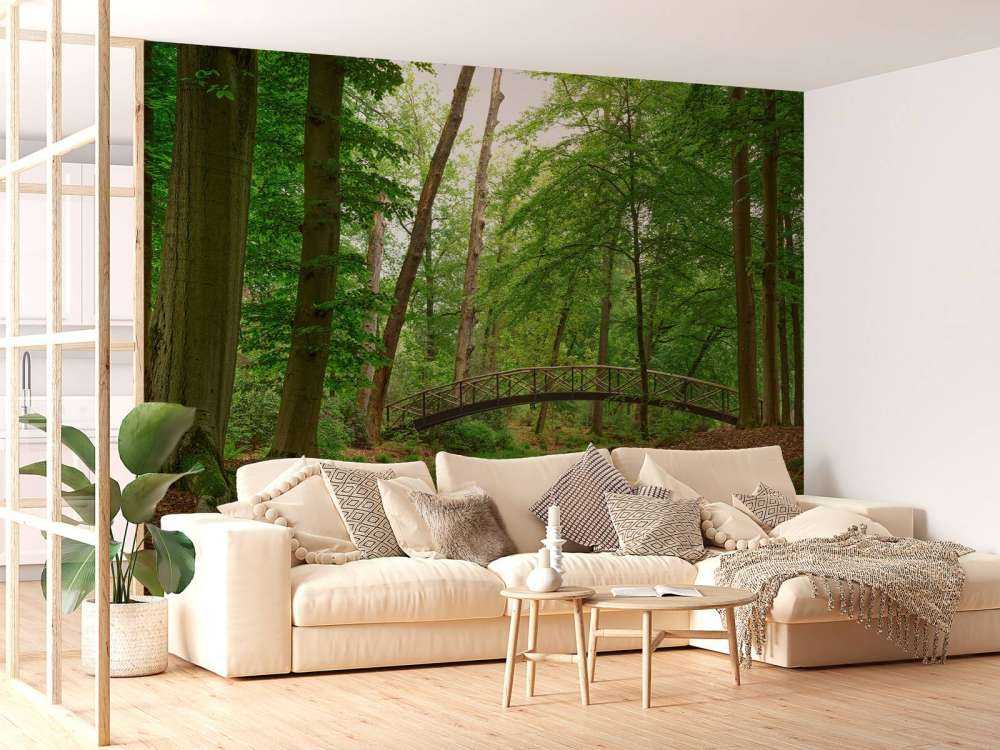 Bogenbrücke im Wald