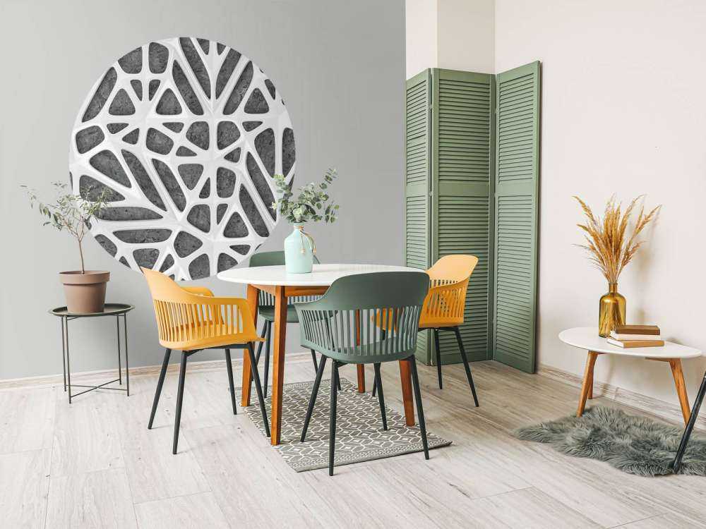 Weißes Muster auf Beton