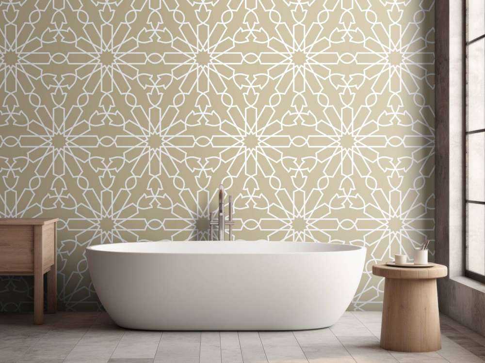 Geometrische Blumen, gold