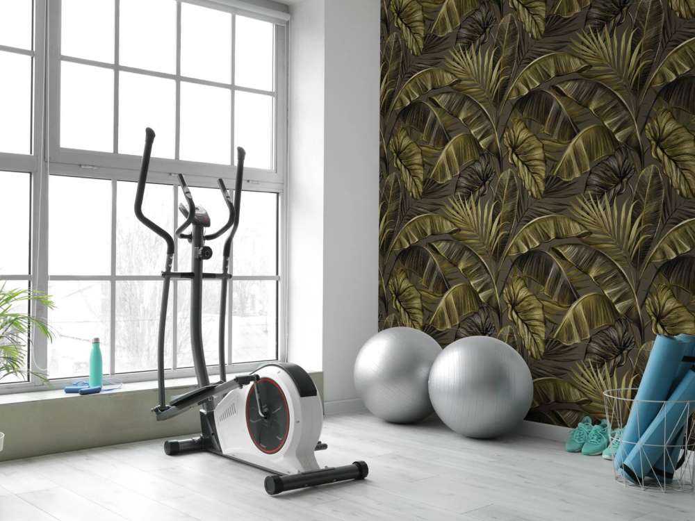 Dunkle Bananenblätter