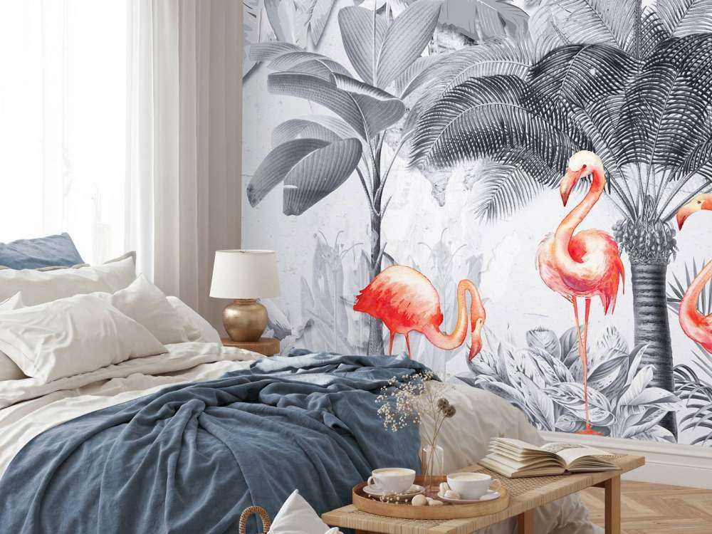 Dschungel mit Flamingos