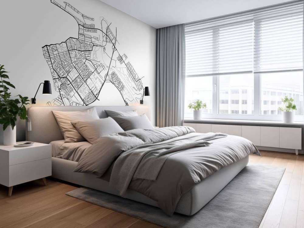 Karte Amsterdam Ost, weiß