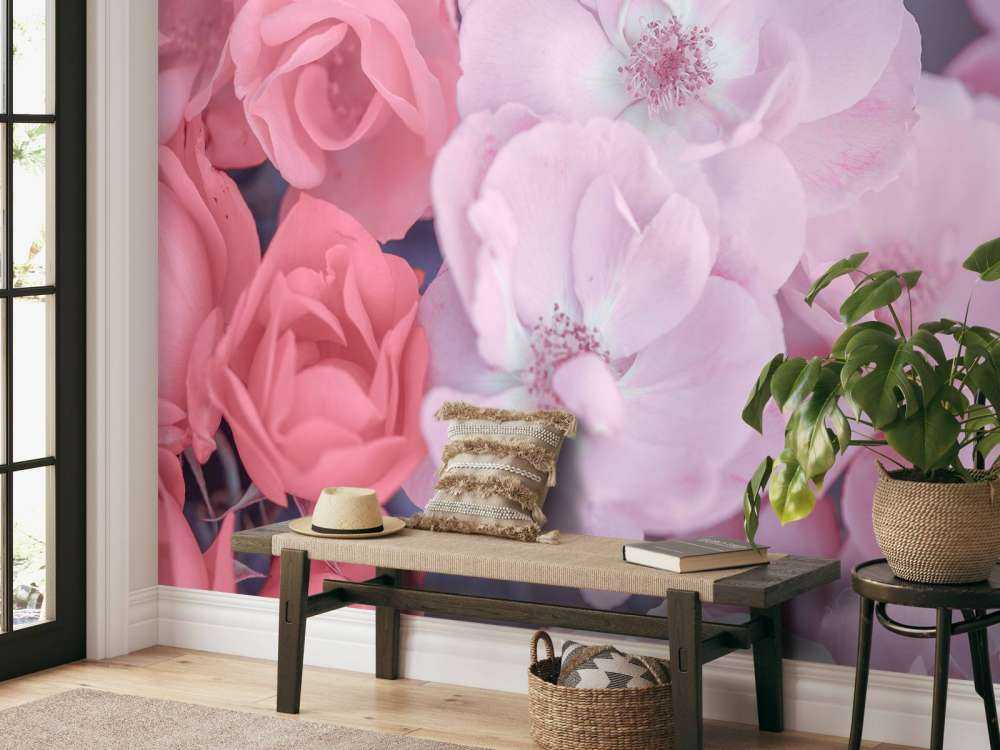 Rosa weinrote Blumen