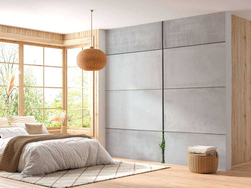Wand aus Betonplatten
