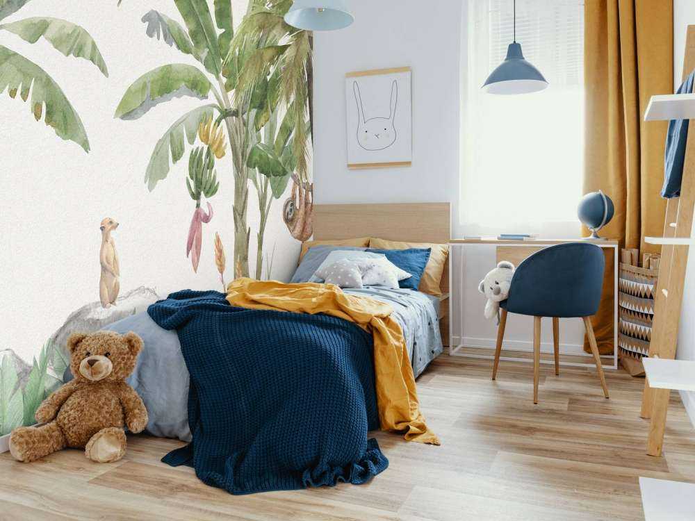 Dschungel mit bunten Tieren