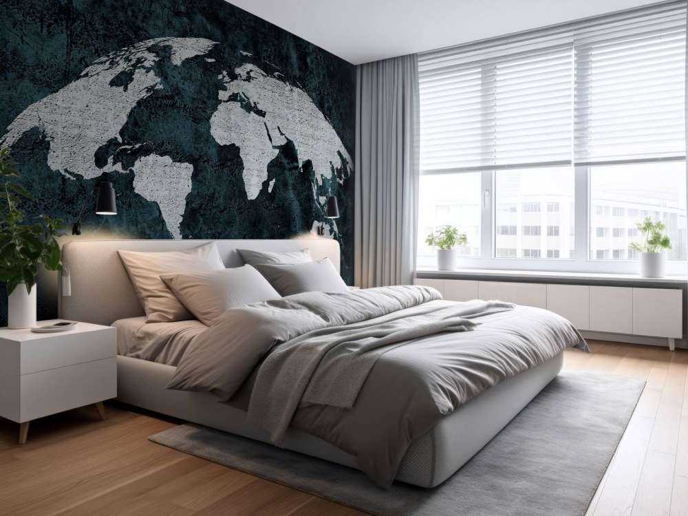 Weltkarte Betonstruktur