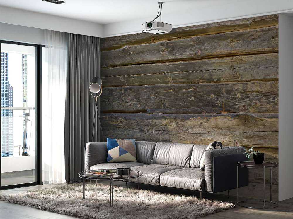 Blau gebranntes Holz