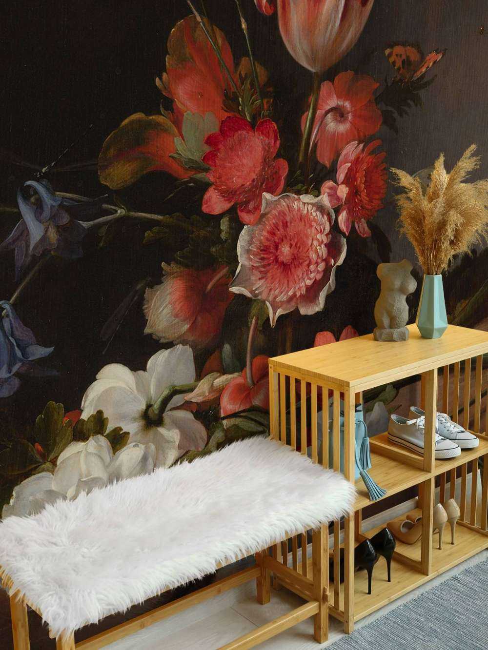 Stilleben mit einem Strauss in Entwicklung