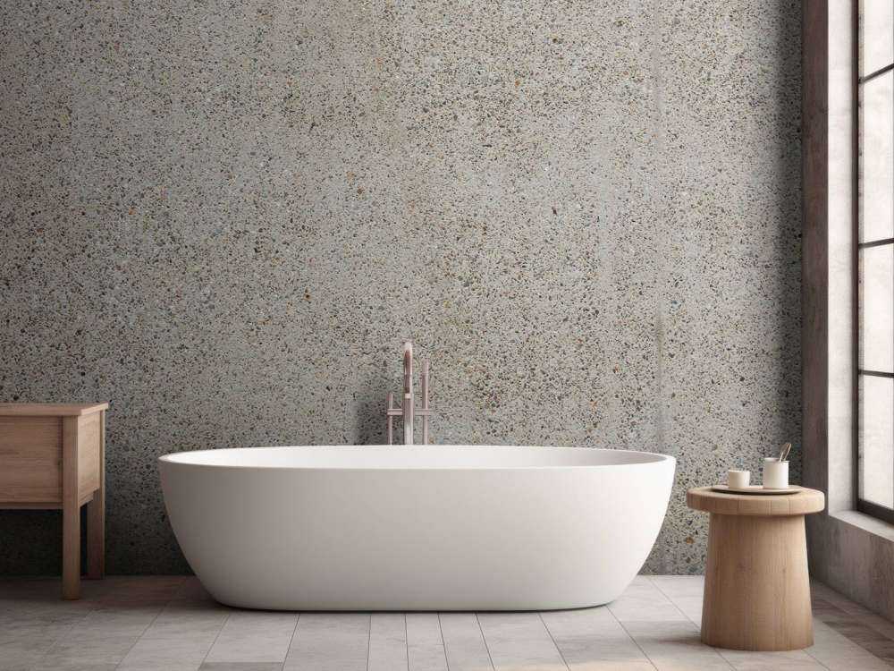 Beton mit groben Steinen
