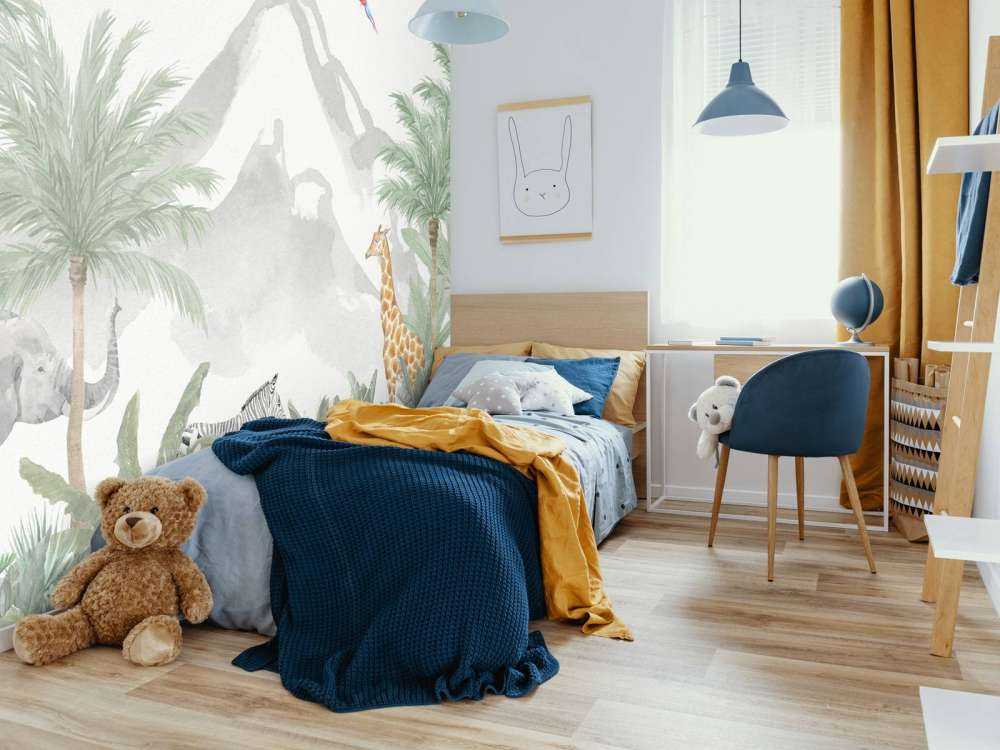 Tiere in einem grünen Dschungel