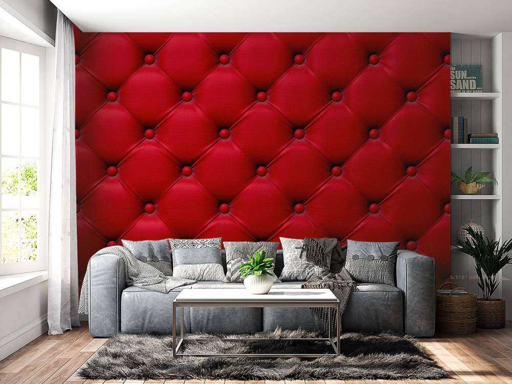 Roter Chesterfield-Look