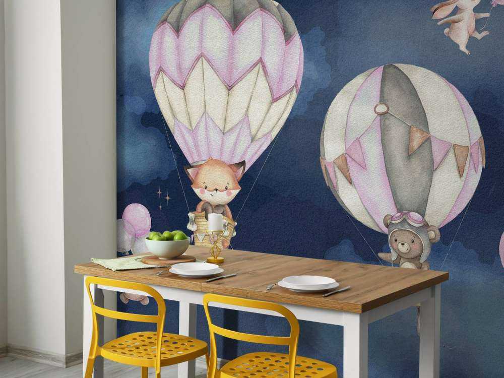 Fliegende Tiere rosa