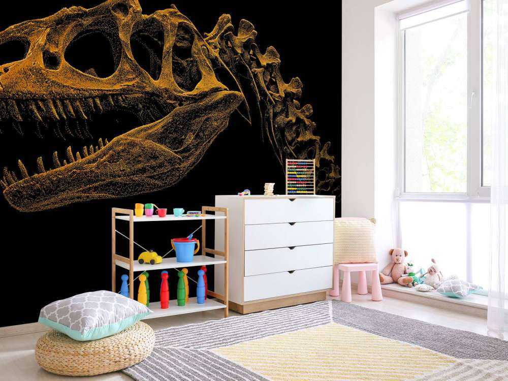 Skelett eines Dinosauriers