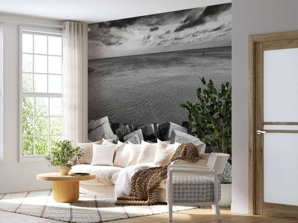 Betonsteine für den Hafen von Cadzand Bad 