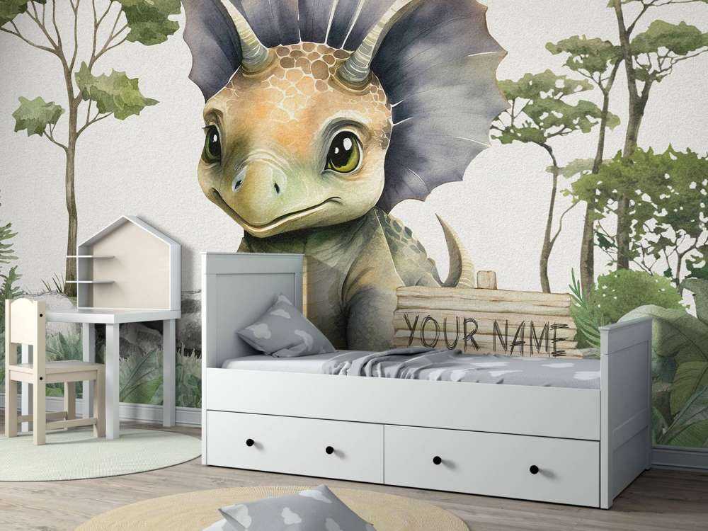 Baby-Triceratops im Dschungel