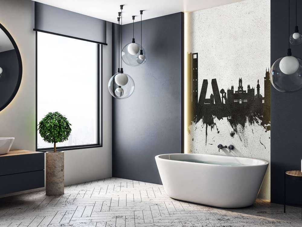 Aquarell-Skyline, Madrid