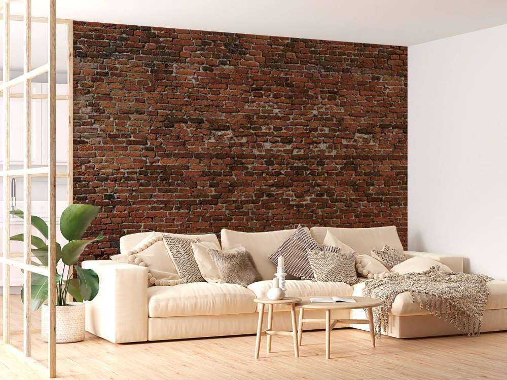 Alte restaurierte Ziegelwand