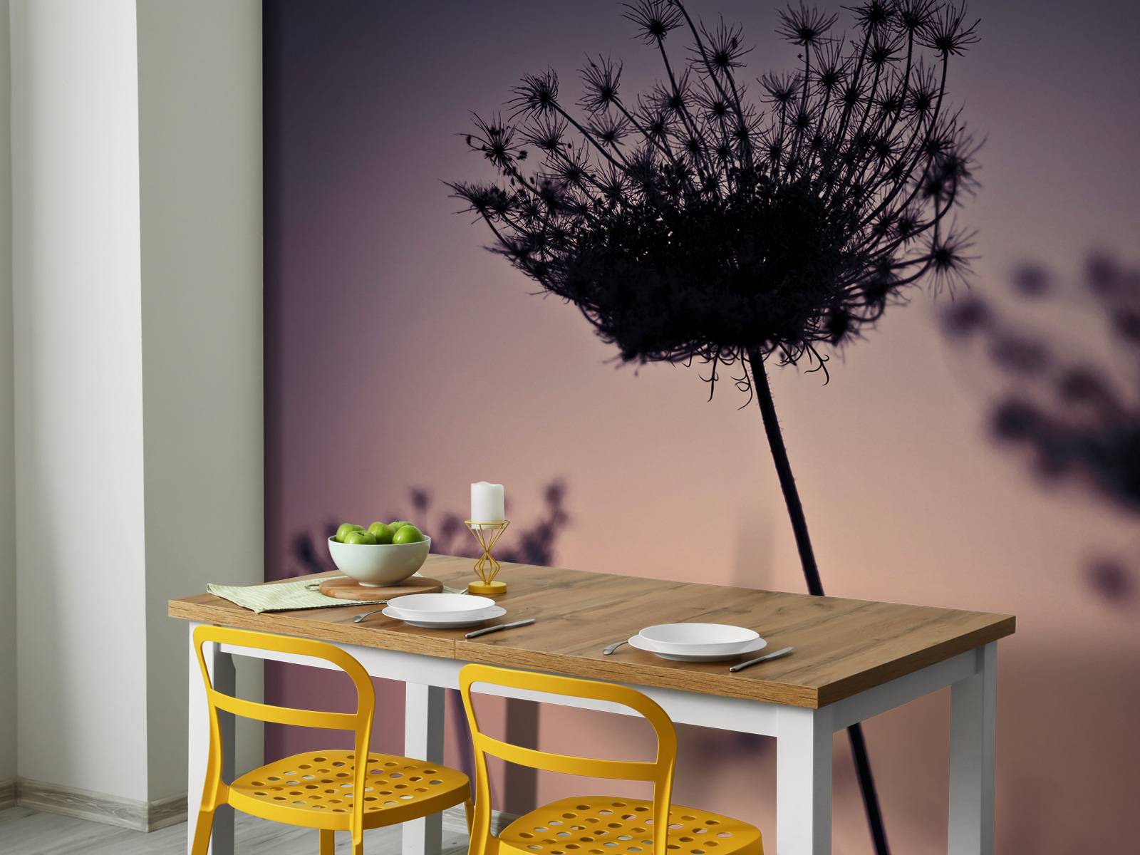 Silhouette von Blumen