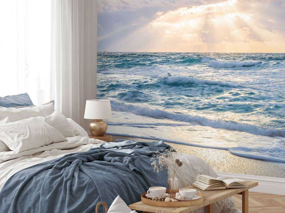 Sonnenstrahlen am Meer