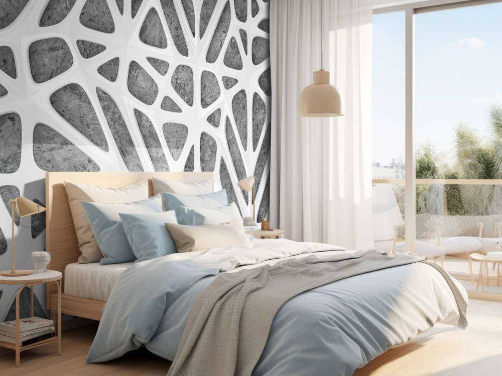 Weißes Muster auf Beton