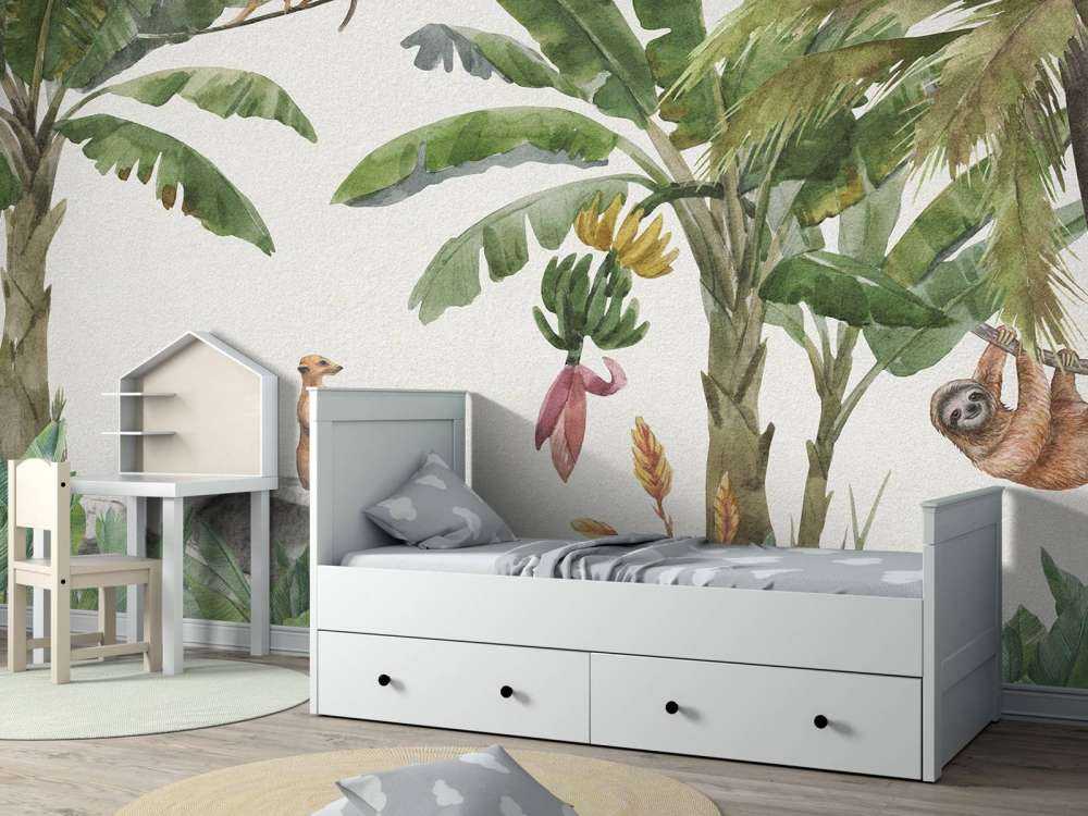 Dschungel mit bunten Tieren