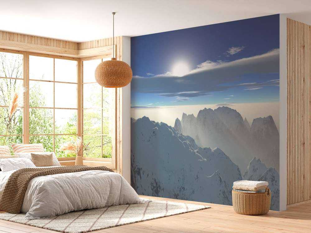 Schneebedecktes Bergpanorama