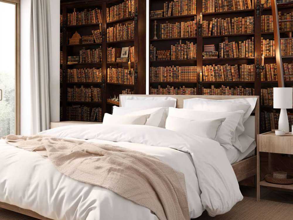 Geheime Bibliothek mit verborgener Tür