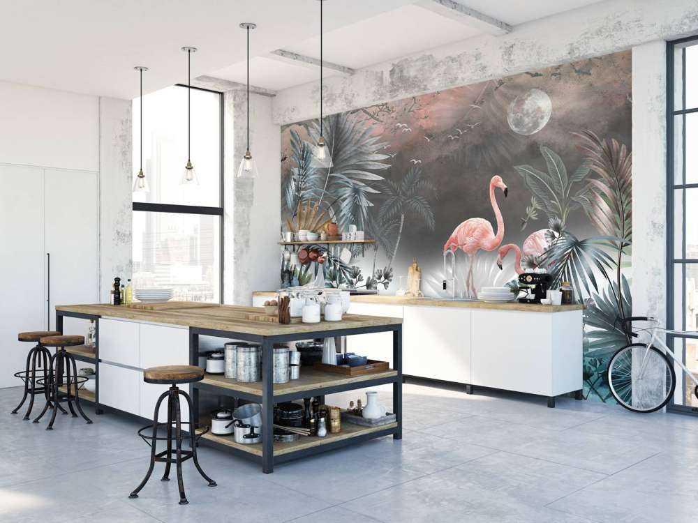 Flamingos bei Nacht