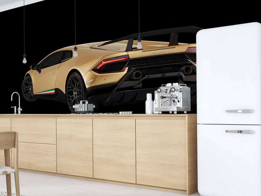 Lamborghini Huracán - Linke hintere Seite, schwarz