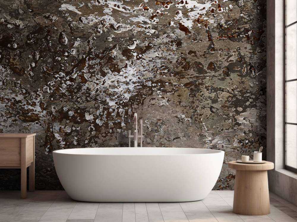 Anthrazitfarben lackierte Struktur