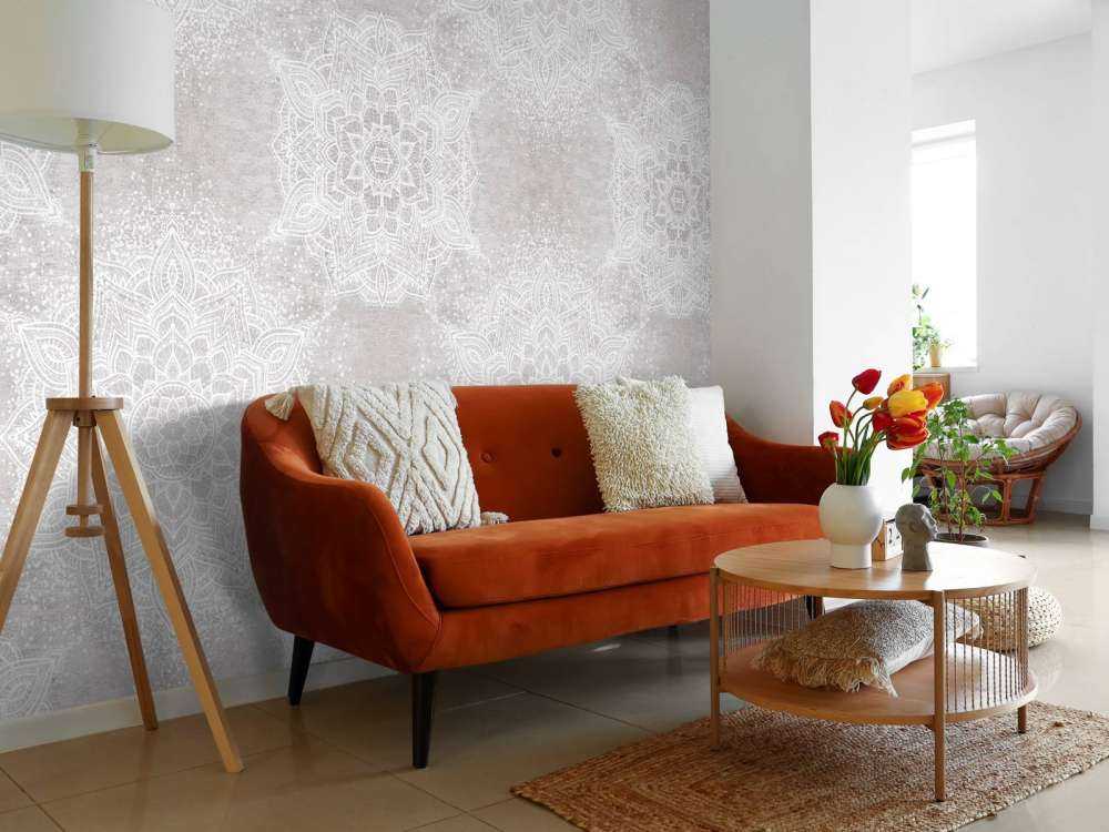 Ibiza vintage mandala_neutrales Grau