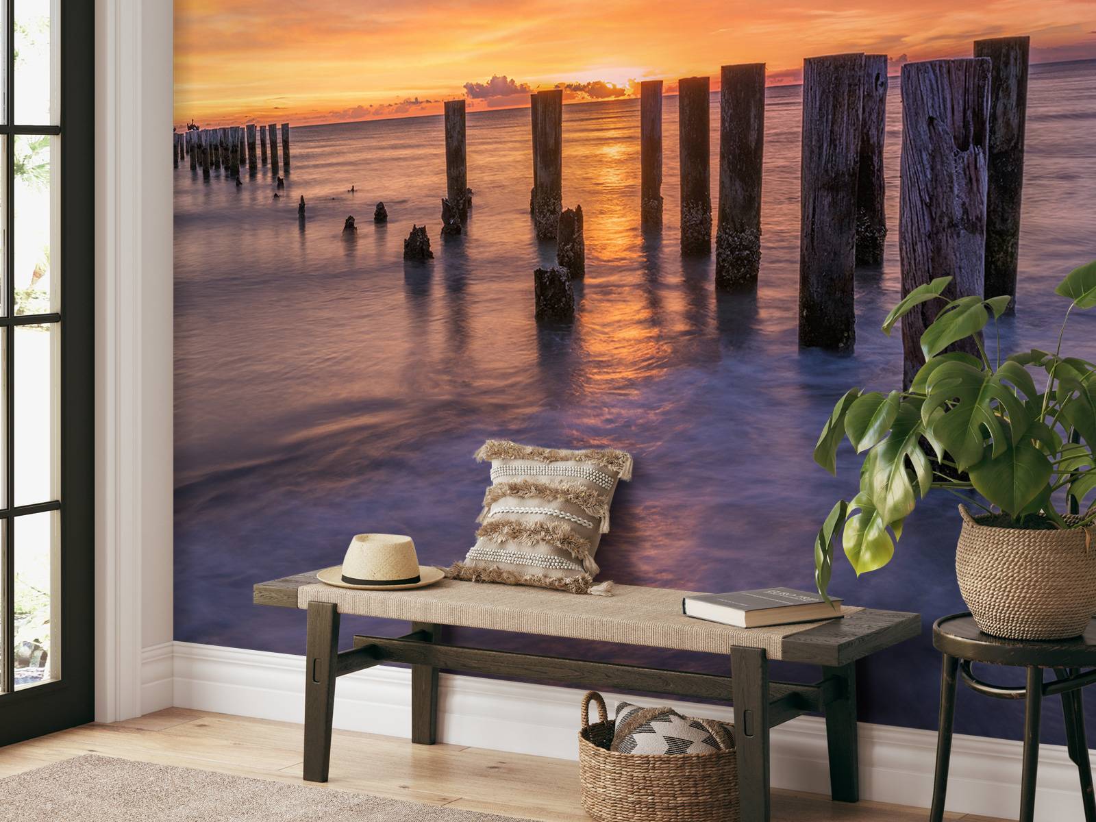 Orange lila Meer