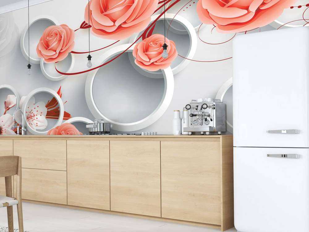 3D Kreise und Blumen