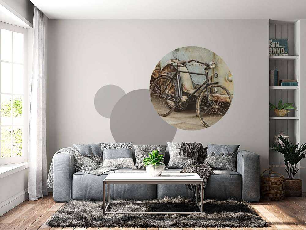 Retro altes Fahrrad mit LKW