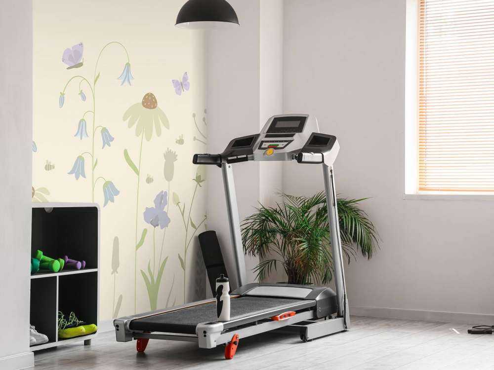 Blumenfeld hoch mit Schmetterlingen Sand, altrosa, grün und flieder