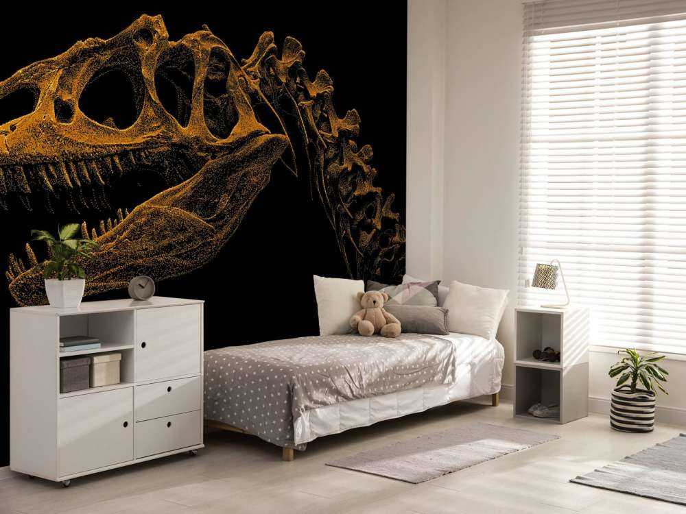 Skelett eines Dinosauriers