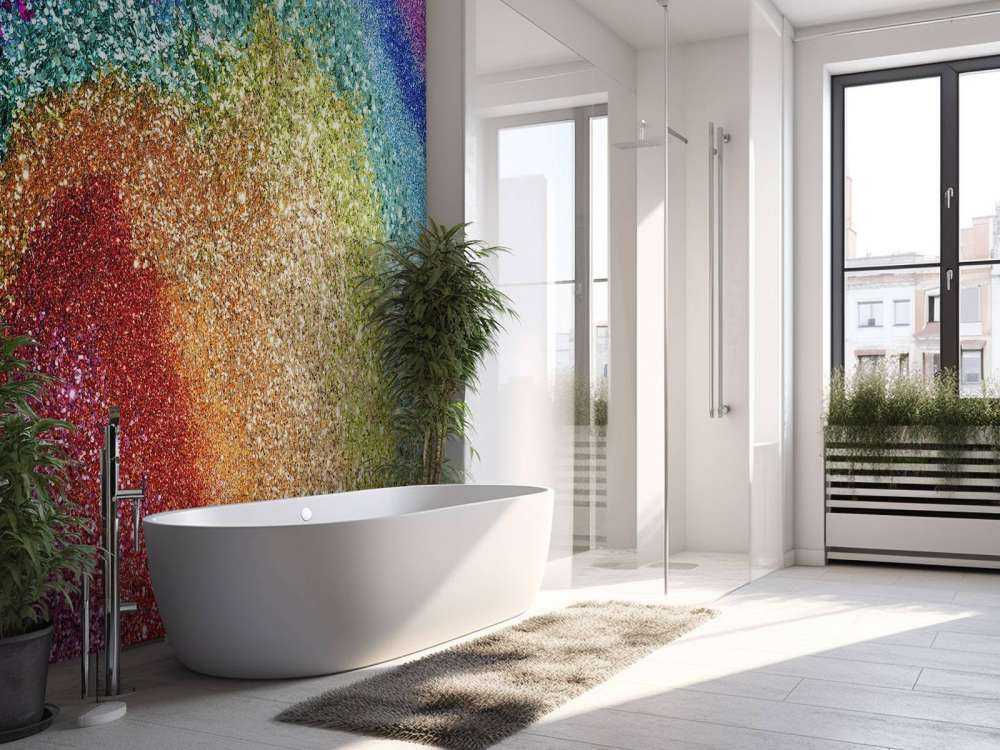 Regenbogen glitzert