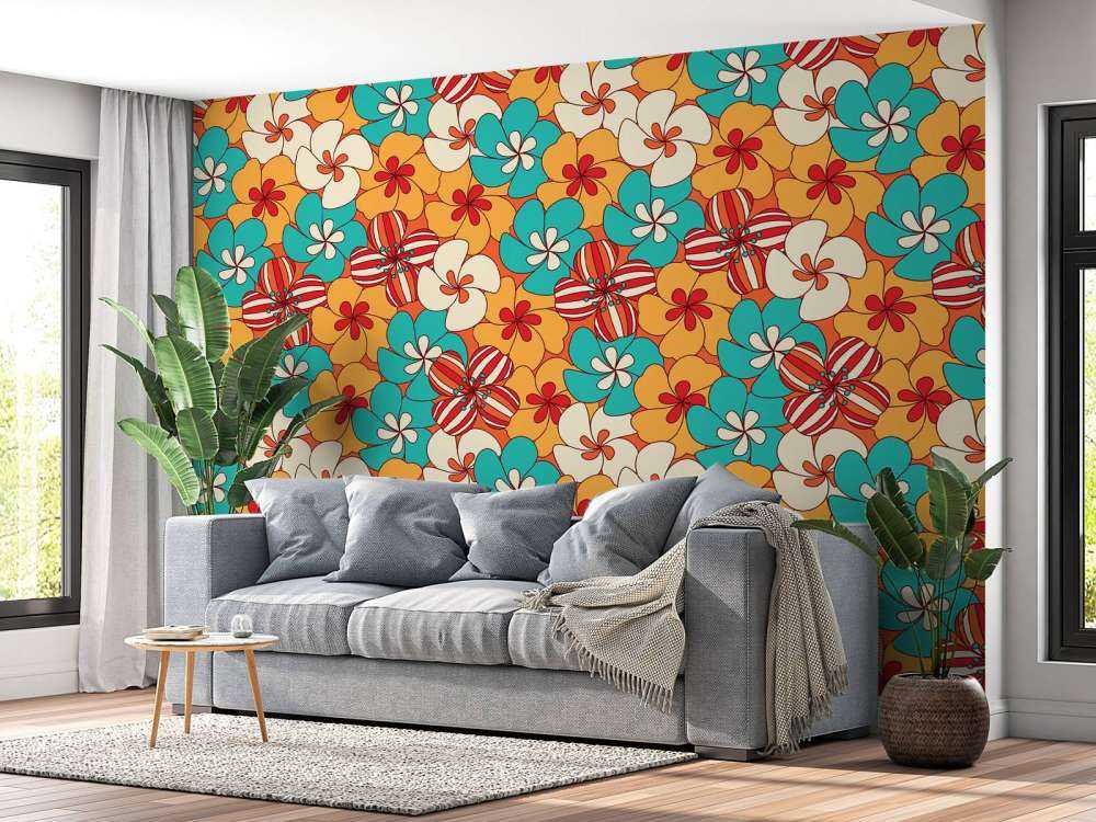 Bunte Vintage Blumen