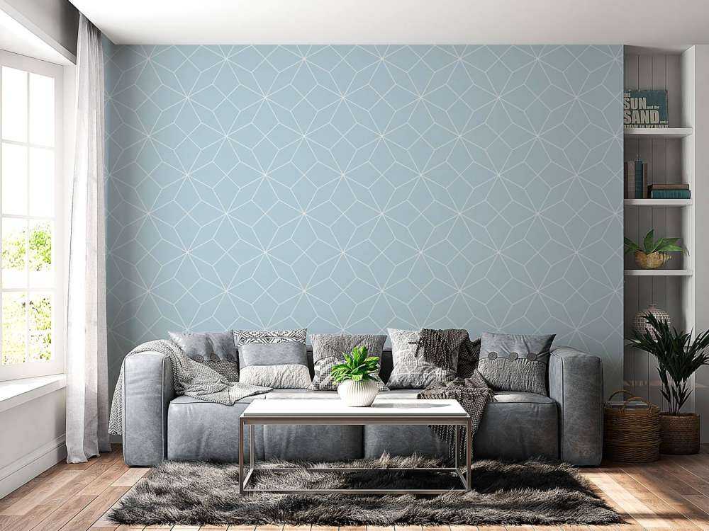 Hellblaue geometrische Linien