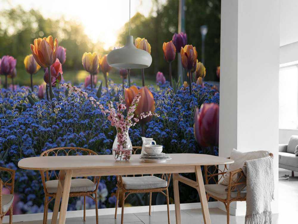 Heiteres Tulpenfeld