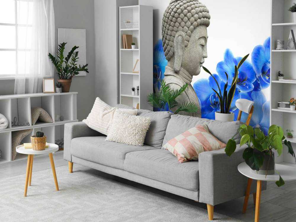 Buddha und Orchideen