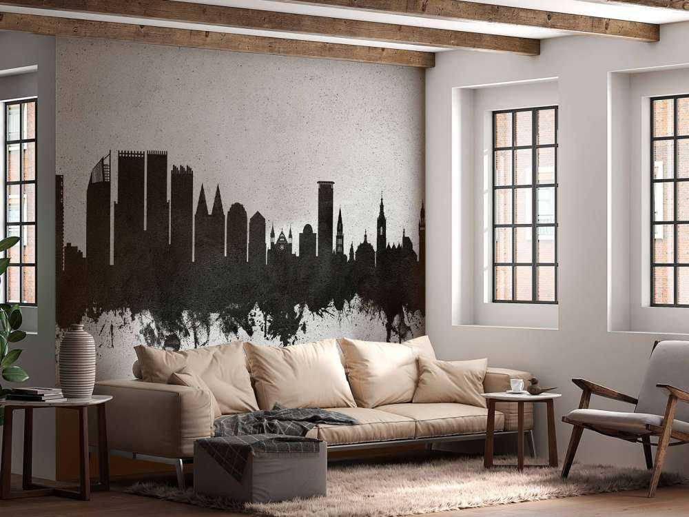 Aquarell-Skyline, Den Haag