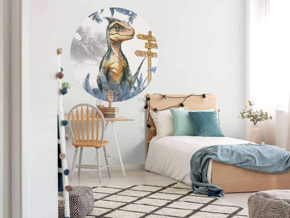 Baby-Velociraptor im blauen Dschungel