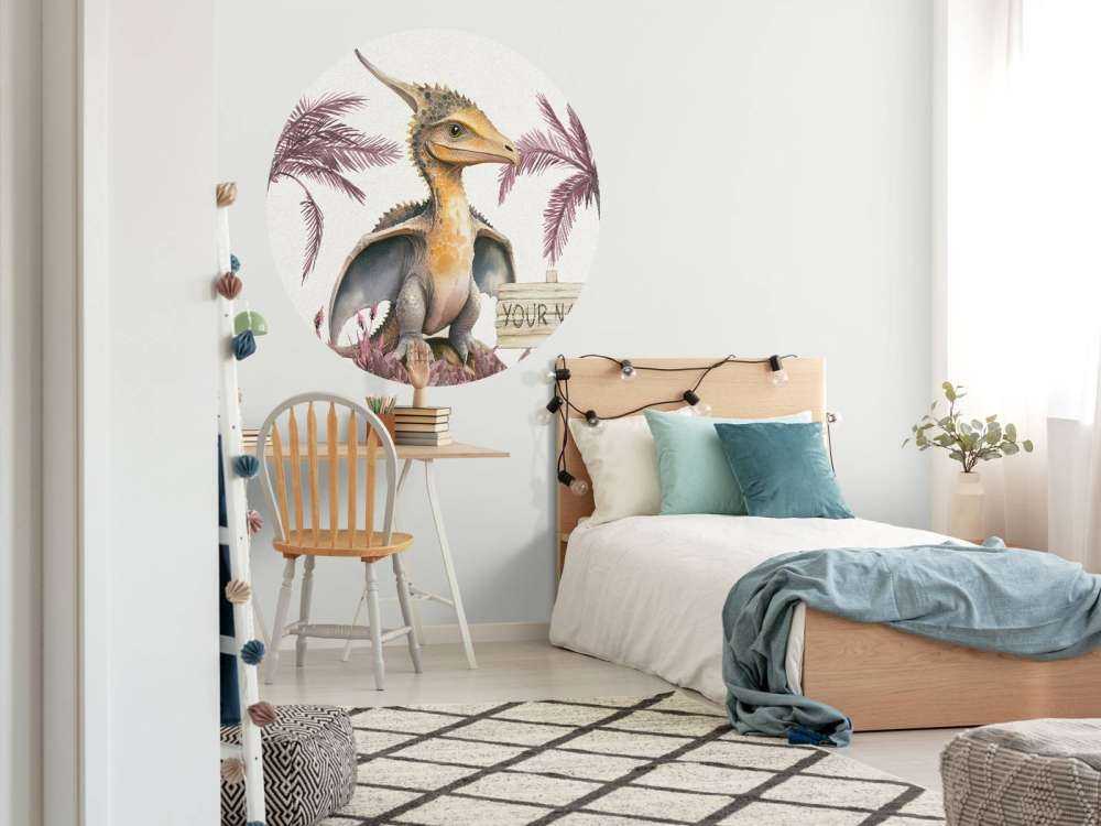 Baby-Pteranodon im rosa Dschungel