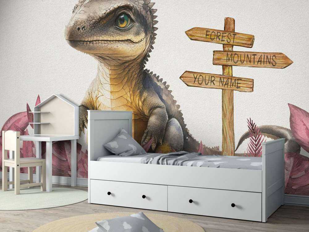 Baby-Spinosaurus im rosa Dschungel