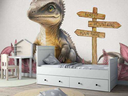 Baby-Spinosaurus im rosa Dschungel