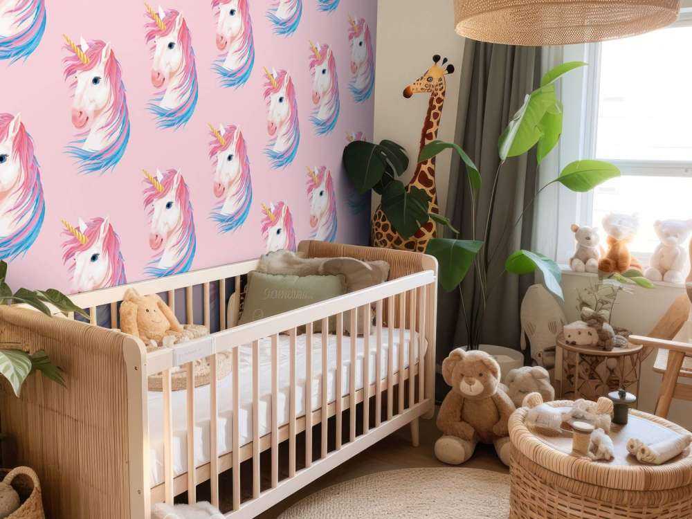 Weißes Einhorn mit goldenem Horn