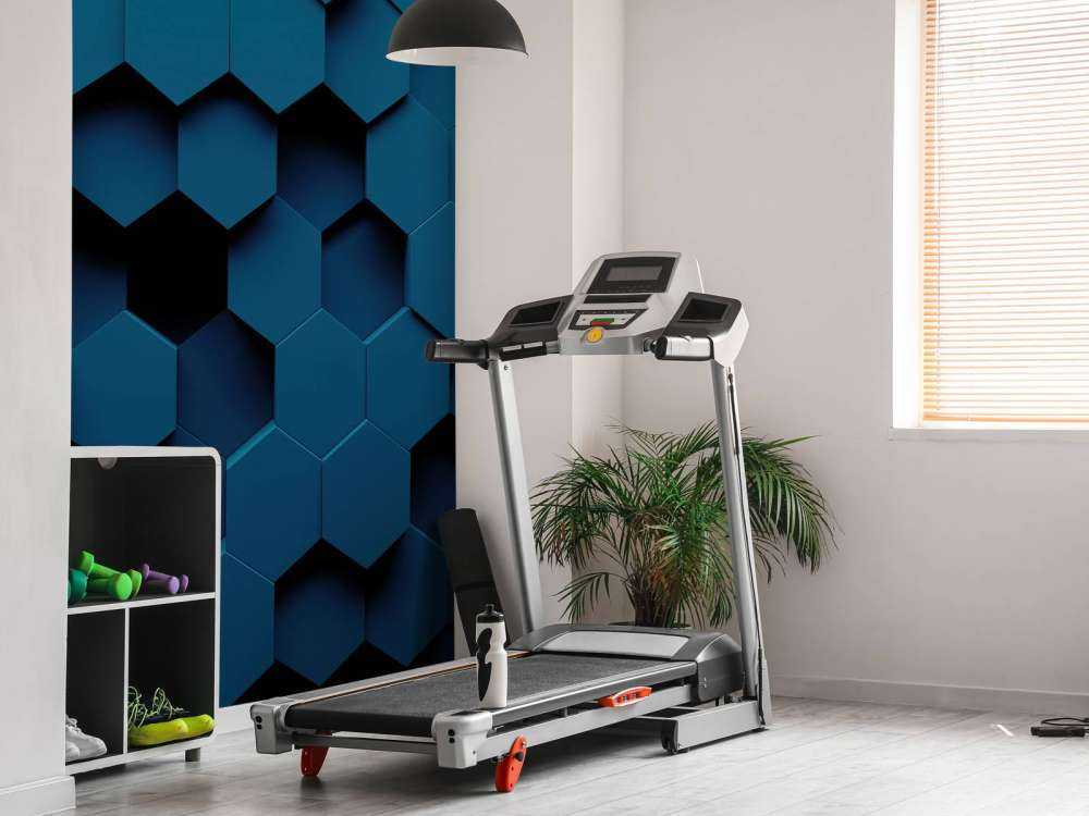 Dunkelblaue Hexagone