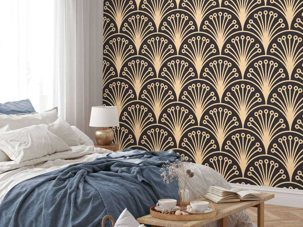 Gold Art Deco Blumen